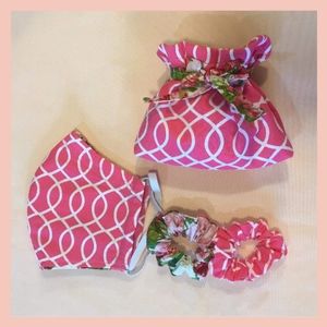 Lazy pouch/facemask/scrunchies set